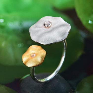 Morning Dew Lotus Leaves Rings-Your Soul Place